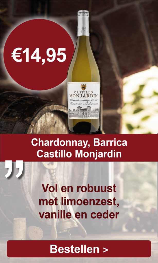 Chardonnay, Barrica, 2018, Castillo Monjardin, Spanje