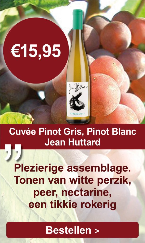 Cuvée Pinot Gris, Pinot Blanc, Ribeauvillé, Jean Huttard, 2018,Frankrijk