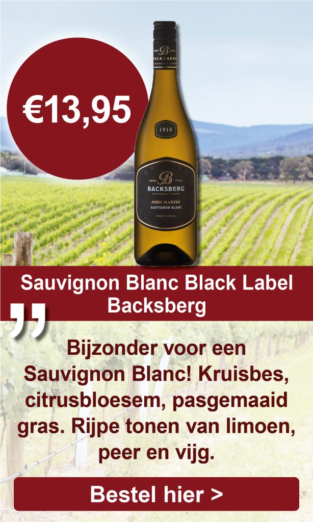 Sauvignon Blanc Black Label range, 2019 Backsberg Zuid-Afrika