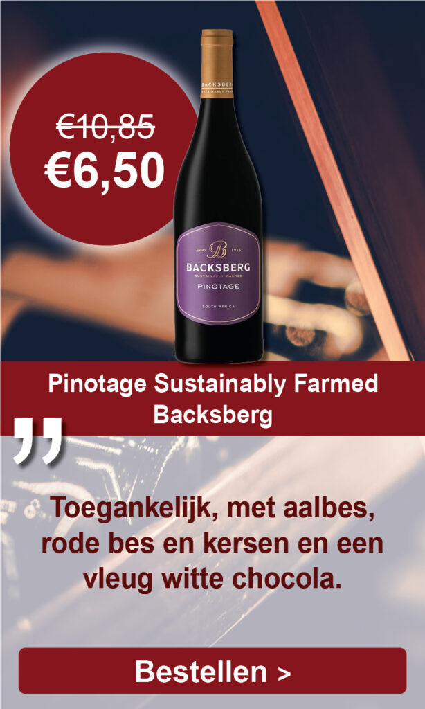 Pinotage sustainably farmed, 2018 Backsberg Zuid-Afrika
