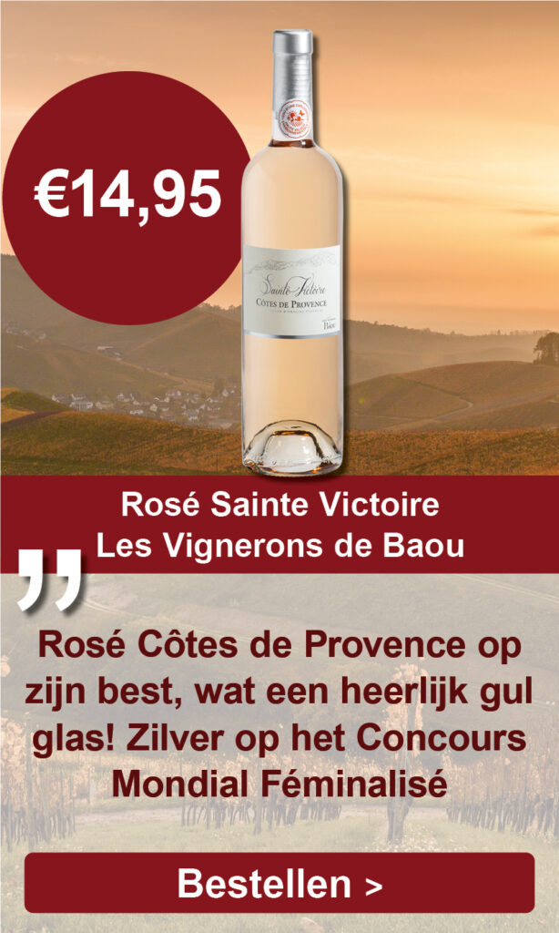Rosé Sainte Victoire Côtes de Provence, Les Vignerons de Baou, 2022, Frankrijk Santé Rosé
