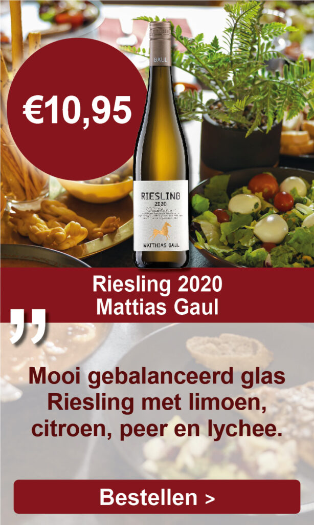 Wijn voor pasen Riesling 2020, Mattias Gaul, Pfalz, Duitsland