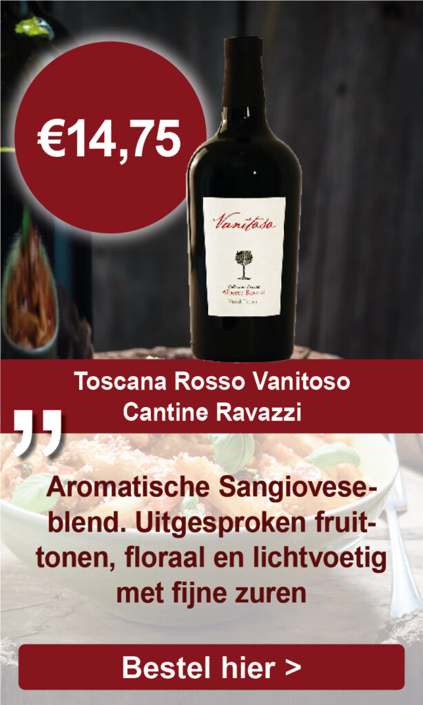 Toscana Rosso, Vanitoso 2019 Cantine Ravazzi, Toscane, Italië