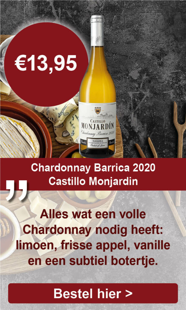 Chardonnay, Barrica, 2020, Castillo Monjardin, Spanje