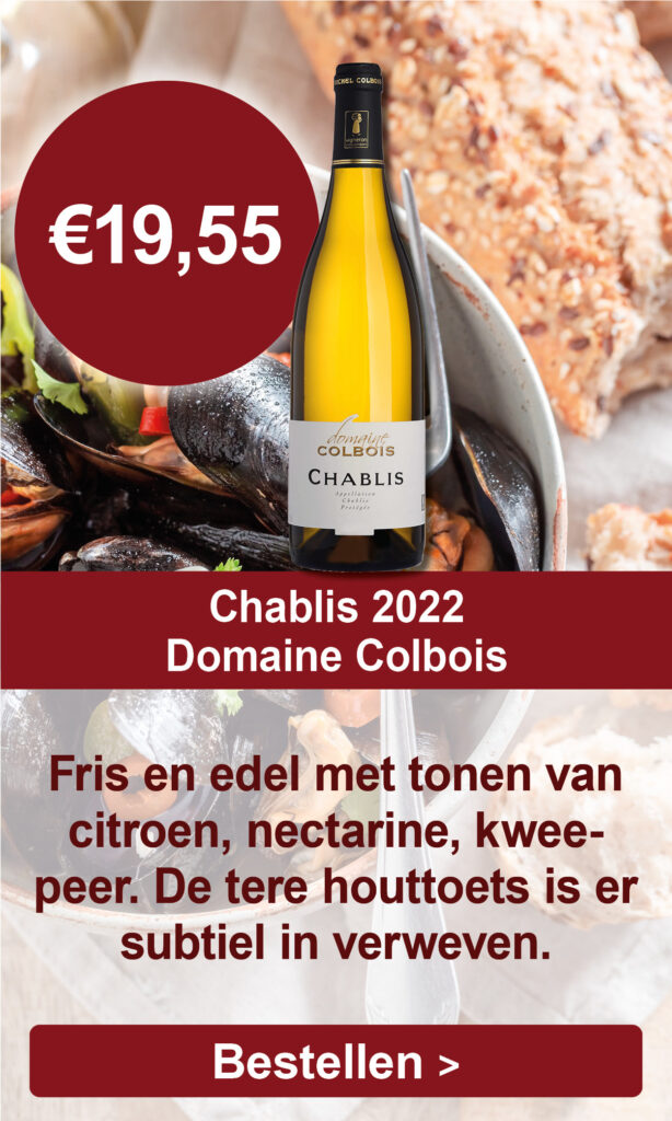 Chablis 2022, Domaine Colbois, Frankrijk Mosselen